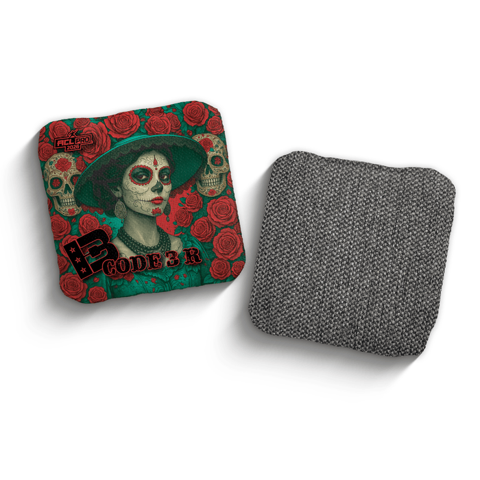 2026 Brotherhood Cornhole Code 3 La Catrina Edition ACL Pro Stamped Cornhole Bags