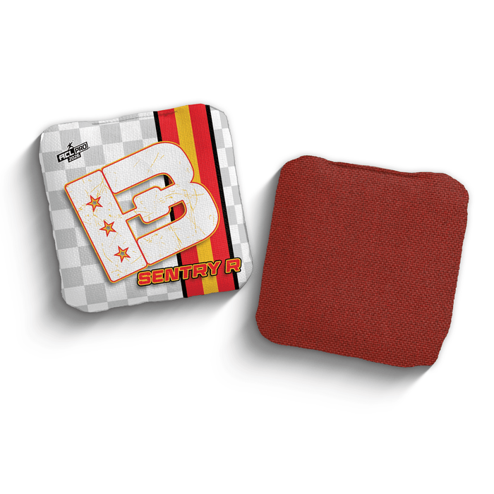 2026 Brotherhood Cornhole Sentry Checkered Edition ACL Pro Stamped Cornhole Bags