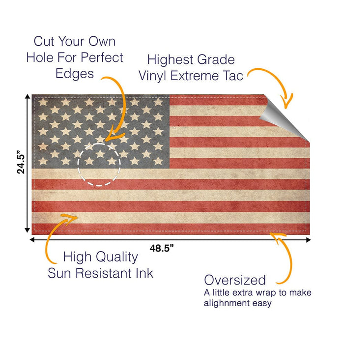 Classic Flag Cornhole Boards Wraps (Set of 2)