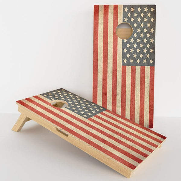 Boards Vintage American Flag Professional Cornhole Boards
