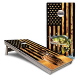 Rustic Flag Deer & Fish Cornhole Boards – Tournament Series