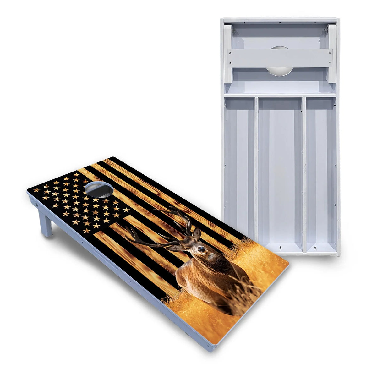 Colorful Deer & Fish Cornhole Boards - All Weather Series