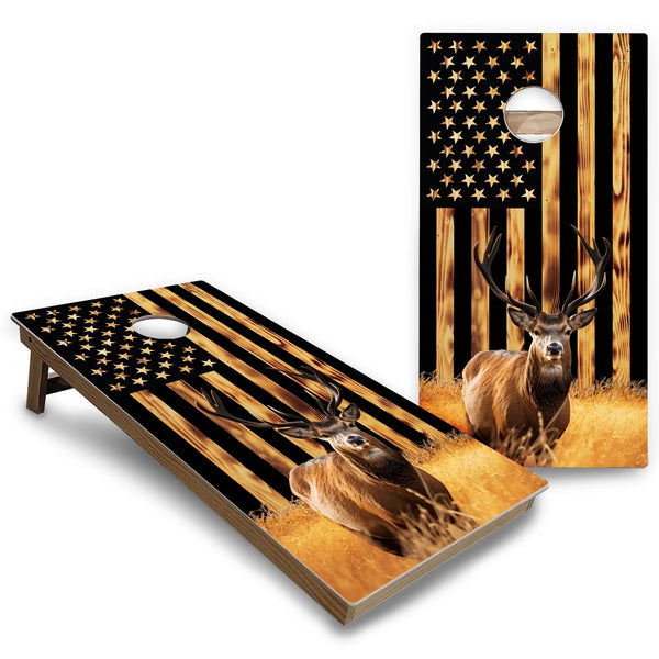 Colorful Deer & Fish Cornhole Boards - Backyard Series