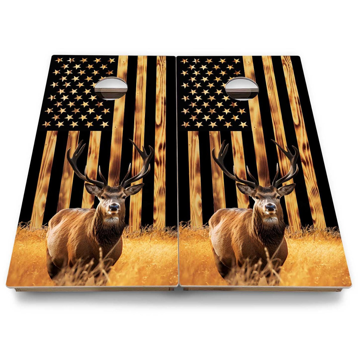 Colorful Deer & Fish Cornhole Boards - Backyard Series