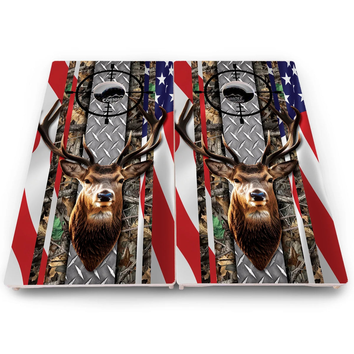 Scope Camo Deer & Fish Cornhole Boards – Pro Lite or Pro Elite