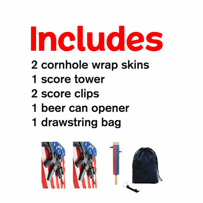 Army Flag Cornhole Boards Wraps (Set of 2)