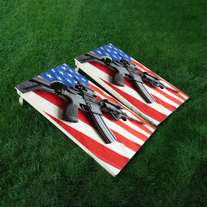 Army Flag Cornhole Boards Wraps (Set of 2)