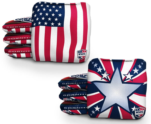 Cornhole Bags 8 Pro Cornhole Bag Set - Flag & Patriotic Freedom