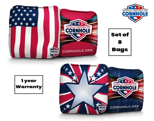 Cornhole Bags 8 Pro Cornhole Bag Set - Flag & Patriotic Freedom