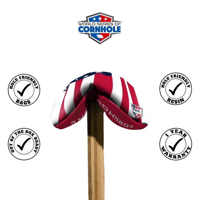 Cornhole Bags 8 Pro Cornhole Bag Set - Flag & Patriotic Freedom