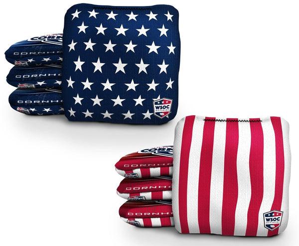Cornhole Bags 8 Pro Cornhole Bag Set - Stars & Stripes