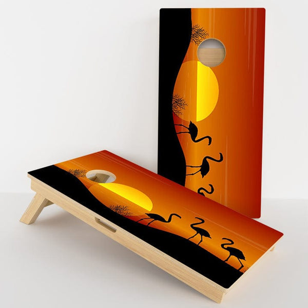 Boards Flamingo Sunset Professional Cornhole Boards