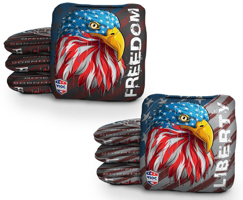 8 Pro Cornhole Bag Set - Freedom & Liberty Eagle