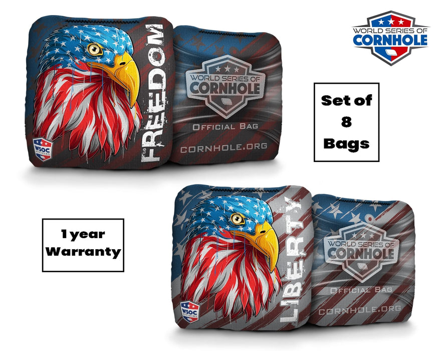 Cornhole Bags 8 Pro Cornhole Bag Set - Freedom & Liberty Eagle