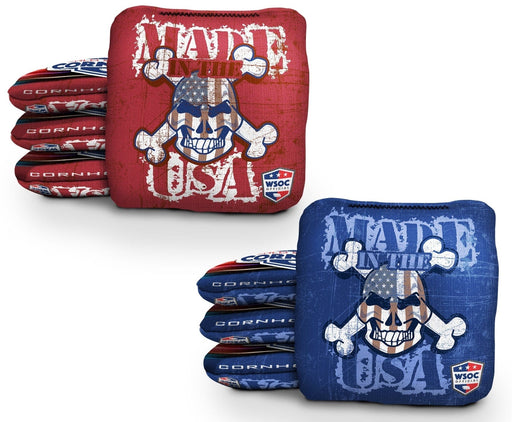 Cornhole Bags 8 Pro Cornhole Bag Set - Made in USA Red Blue