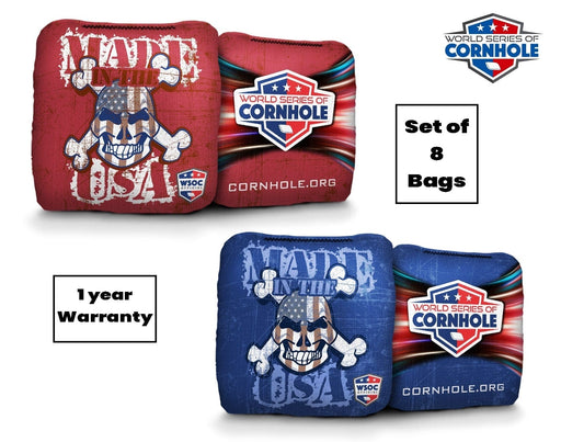 Cornhole Bags 8 Pro Cornhole Bag Set - Made in USA Red Blue