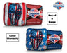 Cornhole Bags 8 Pro Cornhole Bag Set - USA Drippy Skull Red Blue