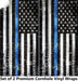 Blue Lines Rustic Cornhole Boards Wraps (Set of 2)