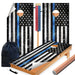 Blue Lines Rustic Cornhole Boards Wraps (Set of 2)