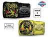 Cornhole Bags 8 Pro Cornhole Bag Set - Strike First Strike Hard Black & Yellow