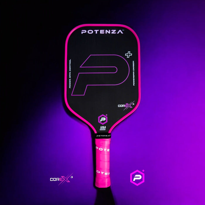 PRO Paddles P+ PowerSpin Carbon COREx3 (Neon Pink)