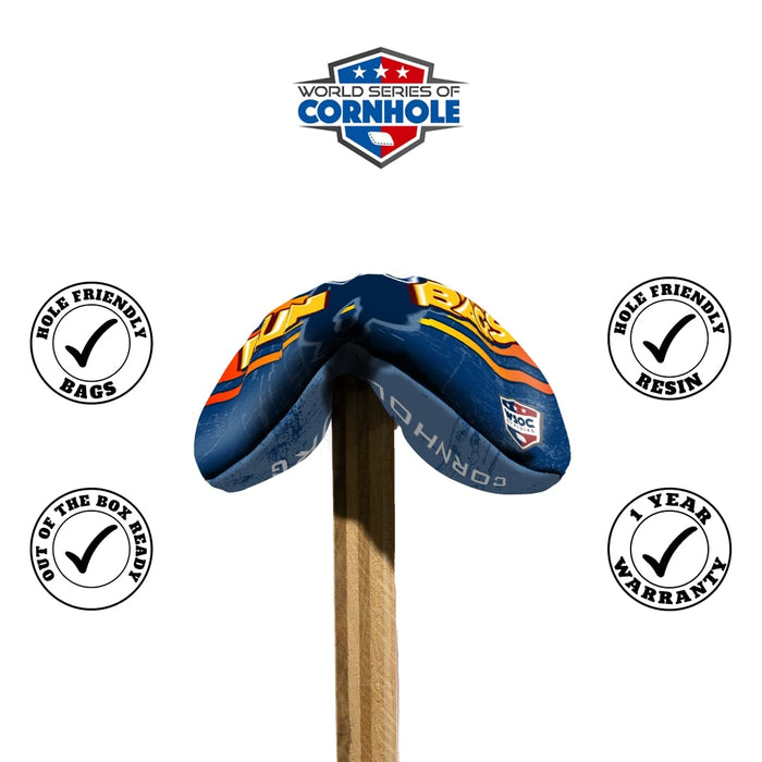 Cornhole Bags 8 Pro Cornhole Bag Set - Check Out My Fun Bags - Blue & Red