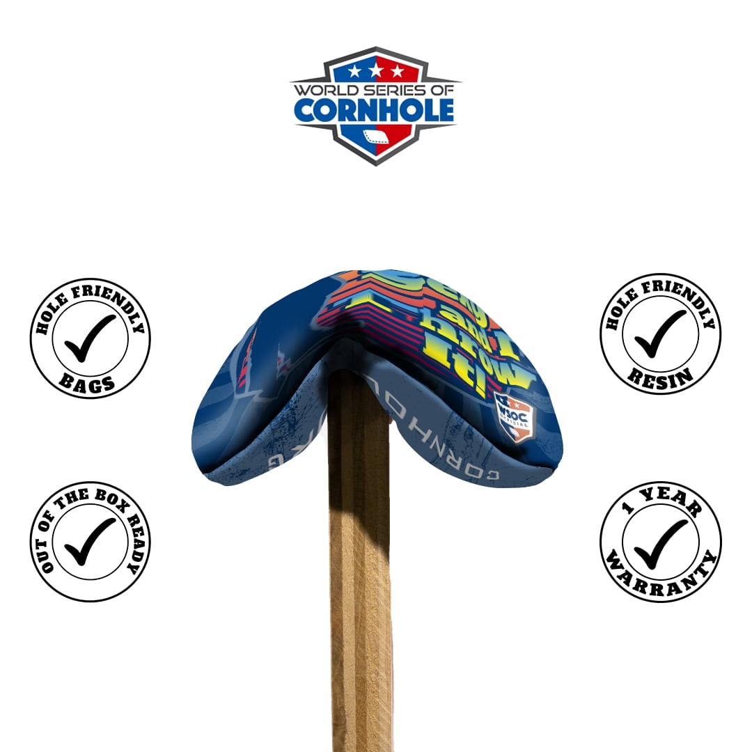 Cornhole Bags 8 Pro Cornhole Bag Set - I'm Sexy & I Throw It - Blue & Red