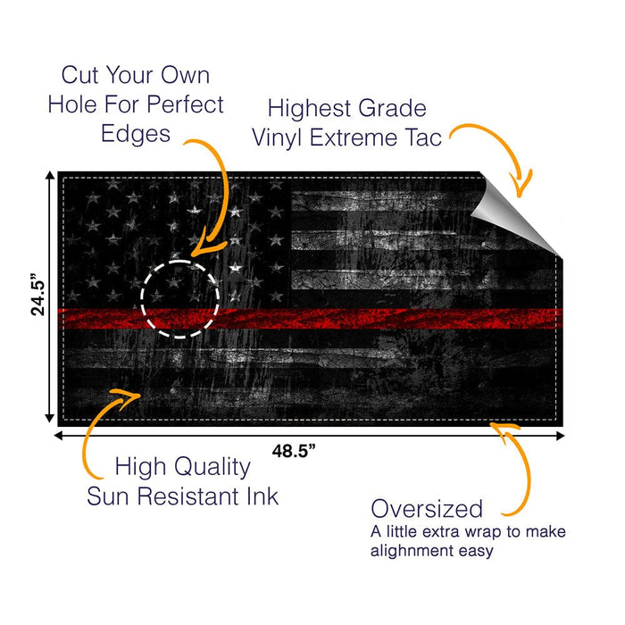 Dark Red Lines Cornhole Boards Wraps (Set of 2)