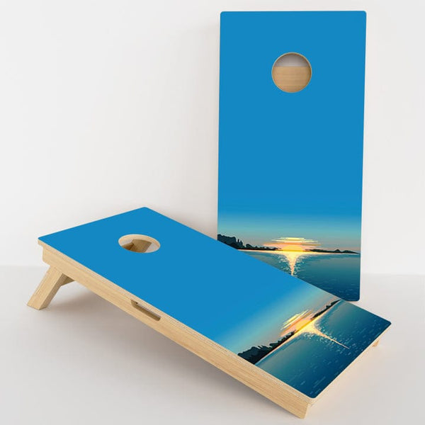 Boards Lake Sunset Professional Cornhole Boards