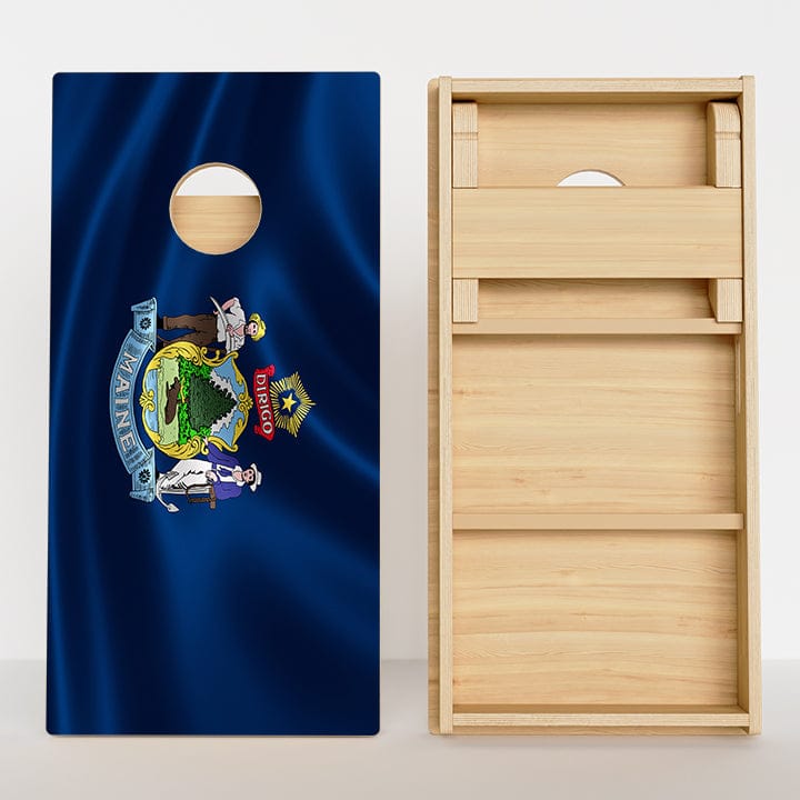 Boards Maine Flag Professional Cornhole Boards