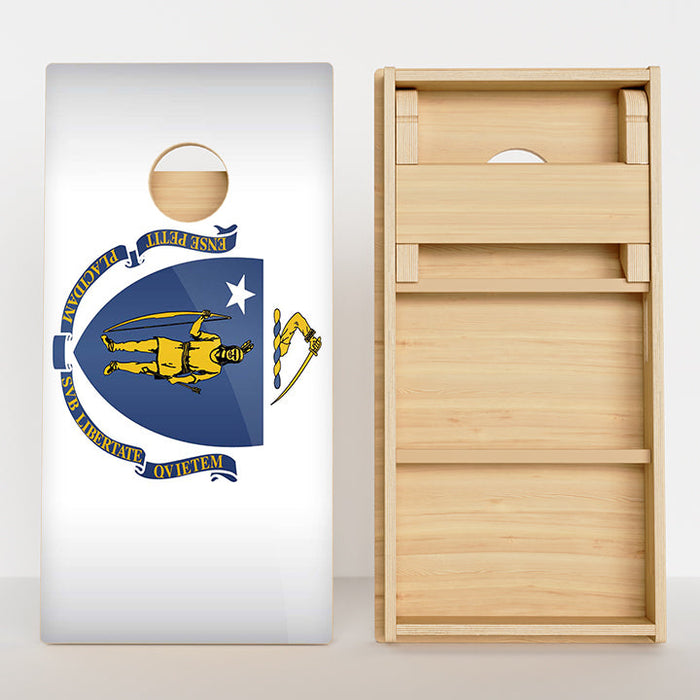 Massachusetts Flag Professional Cornhole Boards
