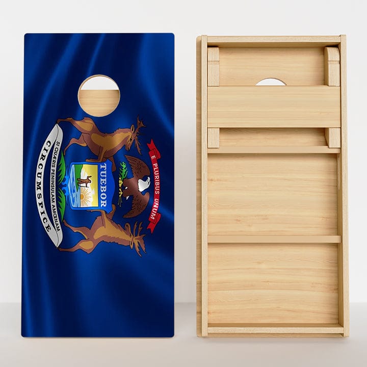Boards Michigan Flag Professional Cornhole Boards