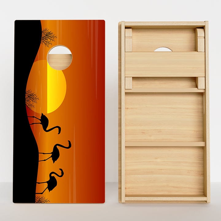 Boards Flamingo Sunset Professional Cornhole Boards
