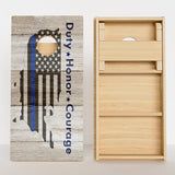 Boards Duty Honor Courage Blue Line Professional Cornhole Boards