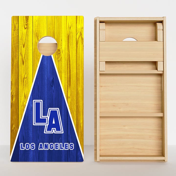 Boards Los Angeles Blue & Yellow Football Professional Cornhole Boards