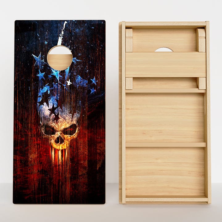 Boards Stars Exploding Punisher Skull Professional Cornhole Boards