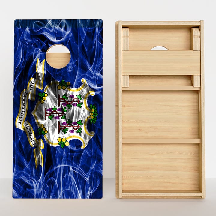 Boards Connecticut Flag Professional Cornhole Boards