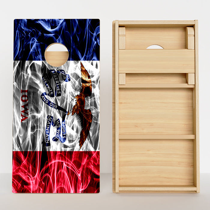 Iowa Flag Professional Cornhole Boards