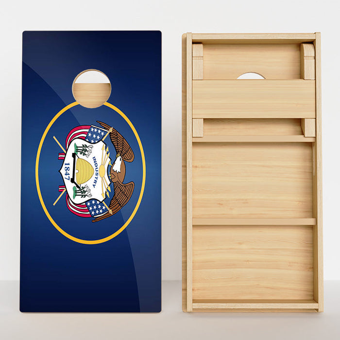 Utah Flag Professional Cornhole Boards