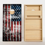 Boards Rustic American Flag Professional Cornhole Boards