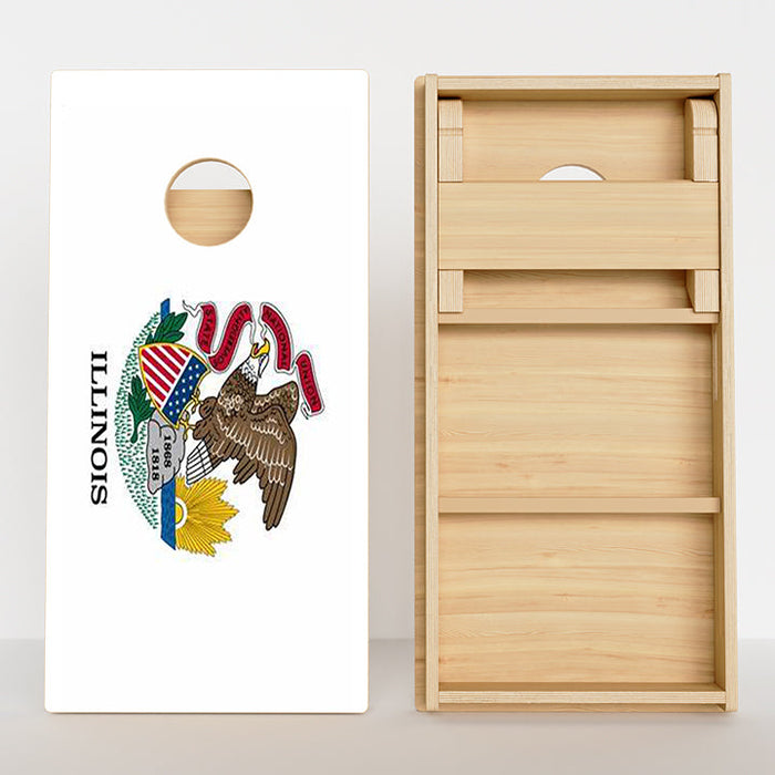 Illinois Flag Professional Cornhole Boards