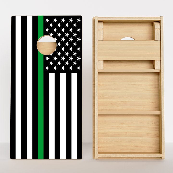 Boards Thin Green Line Flag Professional Cornhole Boards