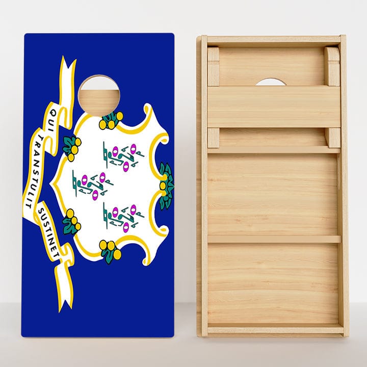 Boards Connecticut Flag Professional Cornhole Boards