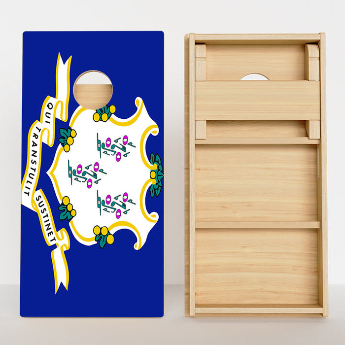Connecticut Flag Professional Cornhole Boards