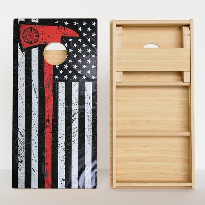 Boards Thin Red Line Axe Professional Cornhole Boards