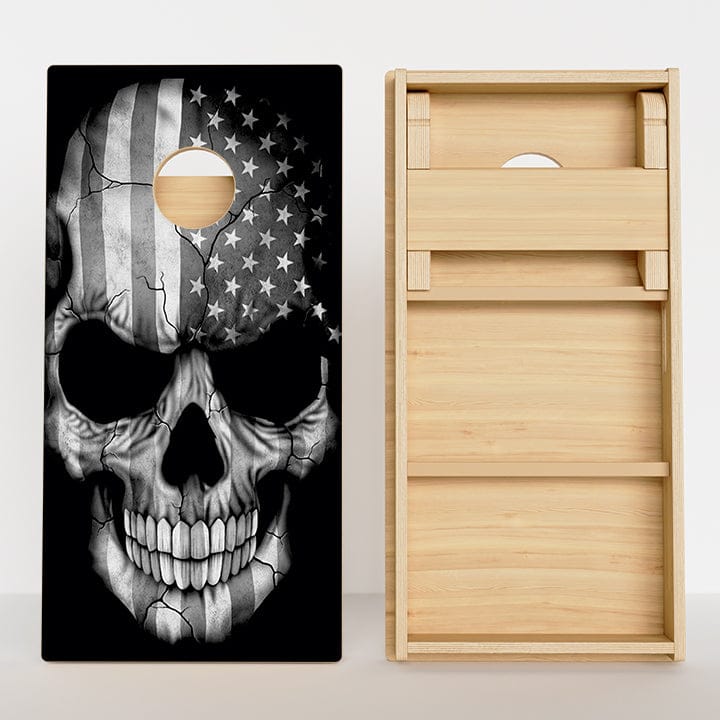 Boards American Grey Skull Professional Cornhole Boards
