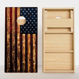 Boards Rustic American Flag Professional Cornhole Boards