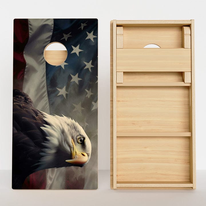 Boards Bald Eagle American Flag Professional Cornhole Boards