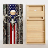 Boards Hunting American Flag Professional Cornhole Boards