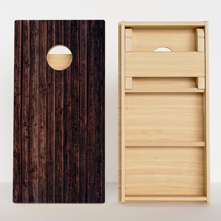 Boards Dark Wood Grain Professional Cornhole Boards